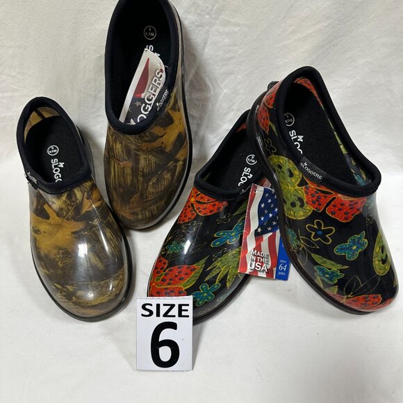 Two for One Price!!! Sloggers Waterproof Rain Shoes - Camo & Mid Summer Black - Picture 3 of 4